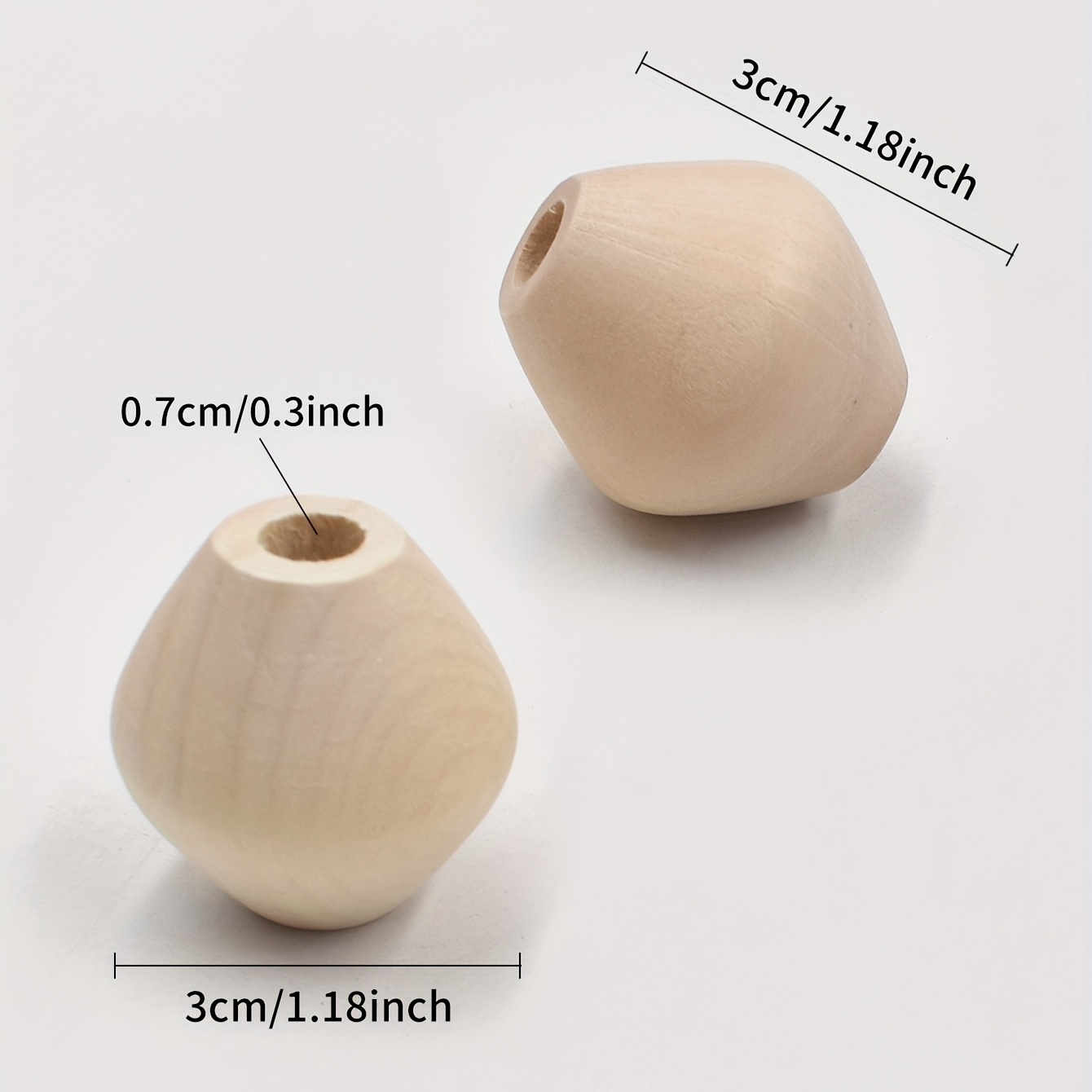 10pcs He Mu Wooden Beads for DIY Accessories